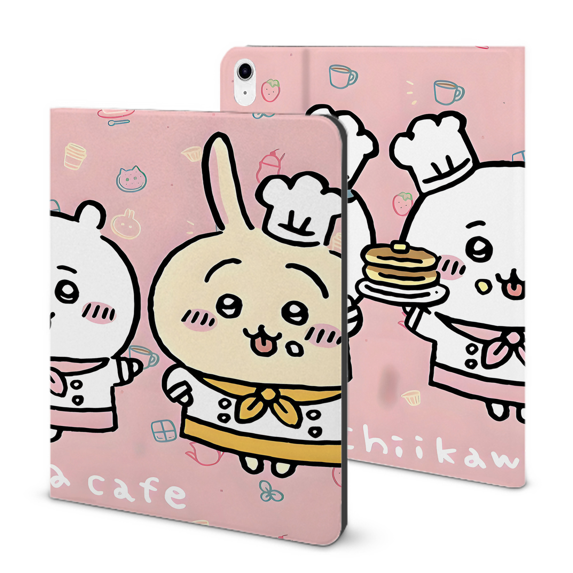 （画像用） ちいかわ Chii-kawa IPad ケース ブック型 PUレザー TPU 耐衝撃 軽量 薄型 ペン収納なし 全面保護 IPad 各モデル対応